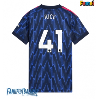 Arsenal Declan Rice #41 Tricou Fotbal Replică 2025-26 Femei Deplasare
